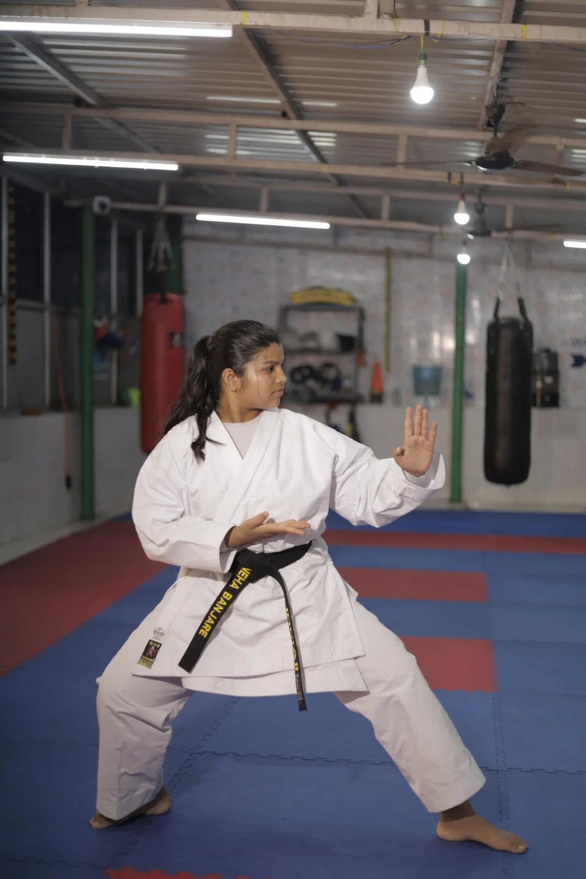 Student in a Karate stance